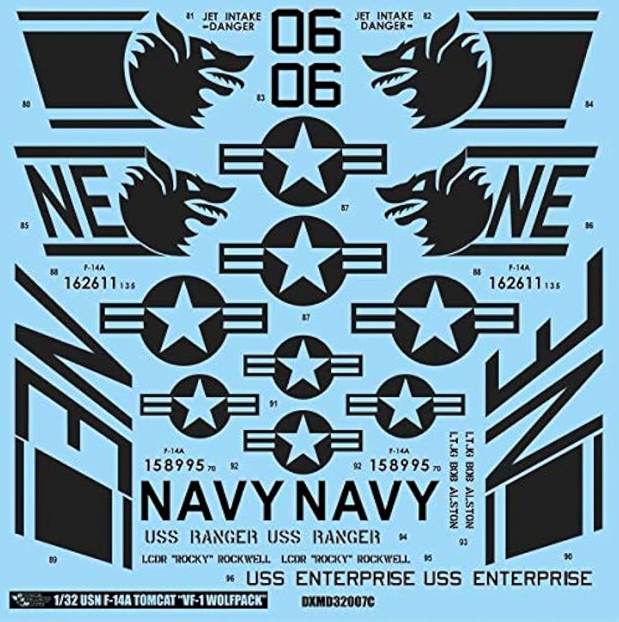 Amazon | DXMデカール DXM-81-3305 1/32 USN F-14A Tomcat VF-1