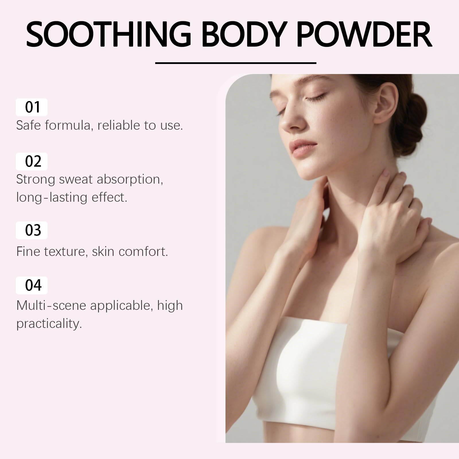 Comfort Powder, pewność siebie i ten puder do ciała bez talku absorbuje pot, zapobiega otarciom przez cały dzień, pielęgnacja całego ciała dla kobiet (1)