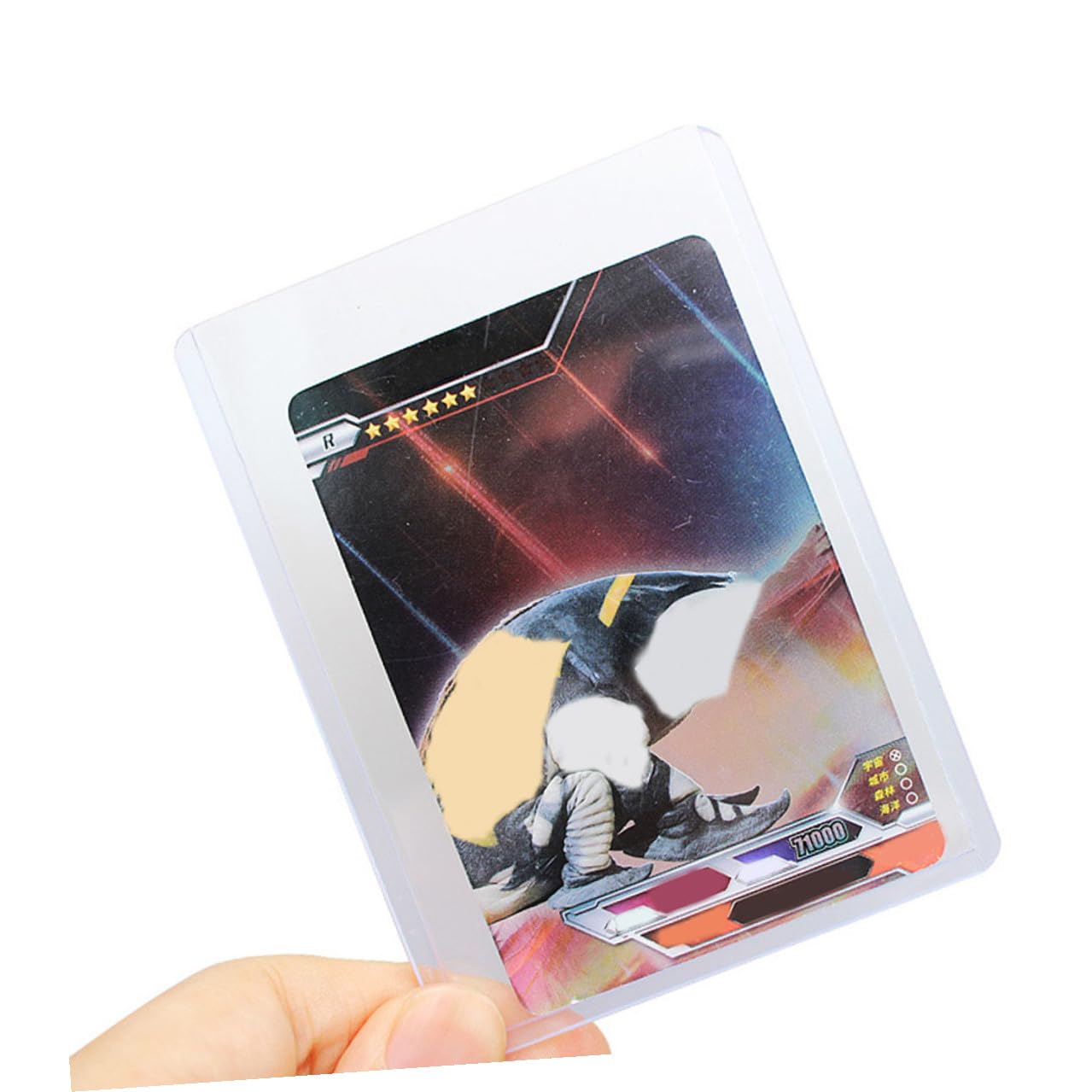 100 Stück Klare PVC Kartenhüllen Schutzhüllen für Sammelkarten Kratzfeste Wasserfeste Trading Card Schutzhüllen Transparent Langlebig Geeignet für Baseball Fußballkarten