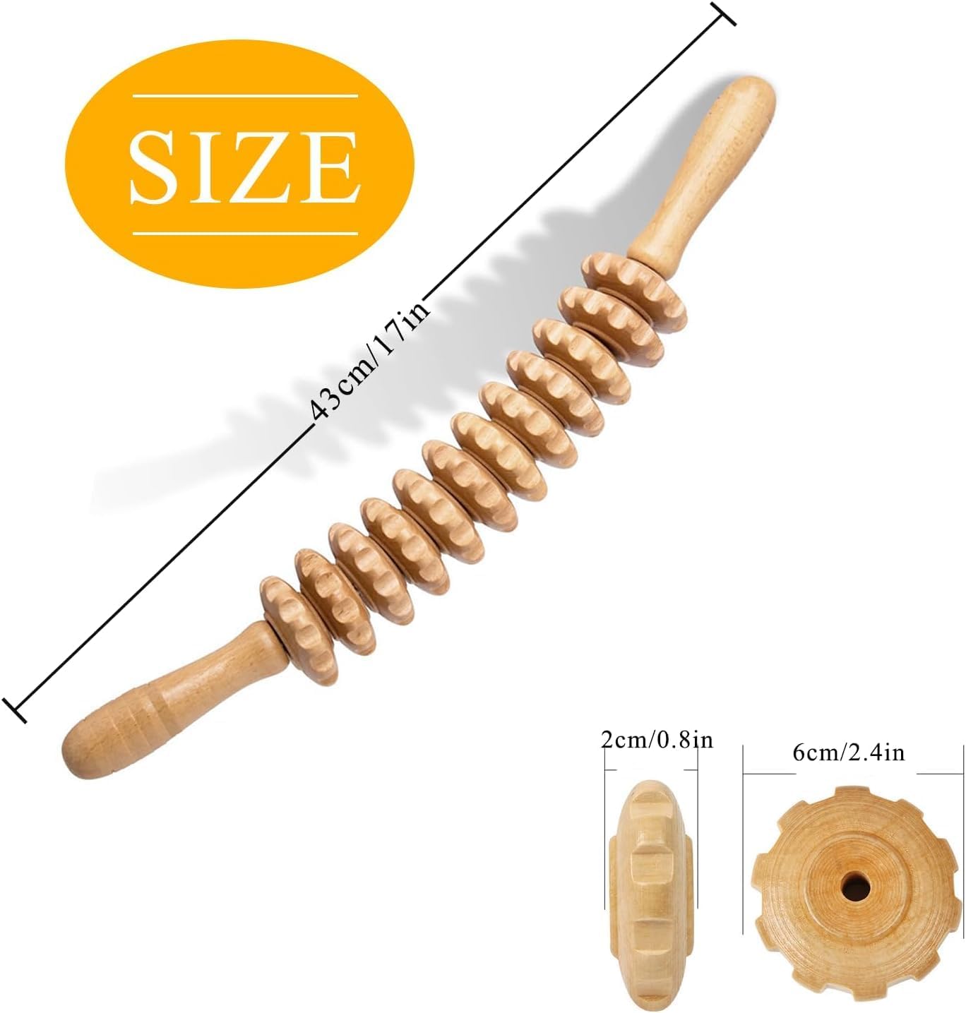 Wooden Massage Roller Stick, Curved Wooden Massage Roller for Waist and Thigh, Multi-Functional Body Roller for Cellulite Reduction and Muscle Tension, Natural Massager for Women and Men Wooden Massage Roller Stick, Curved Wooden Massage Roller for Waist and Thigh, Multi-Functional Body Roller for Cellulite Reduction and Muscle Tension, Natural Massager for Women and Men