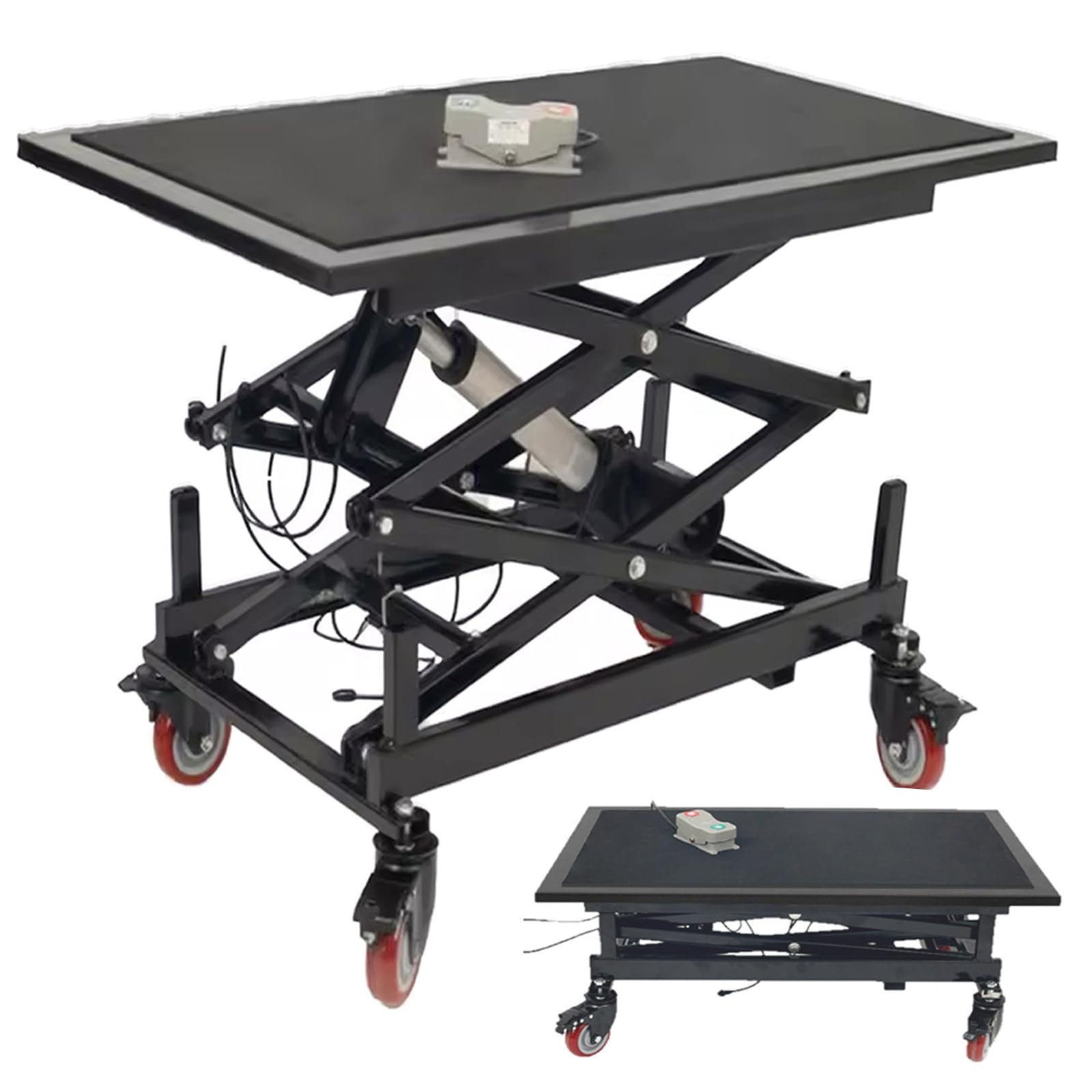 Xnxysmkj Electric Scissor Lift Table,Height Adjustable Hydraulic Lifting Platform,396Lb Load Capacity,For Material Handling In Warehouses And Factories,Professional (90X55cm)