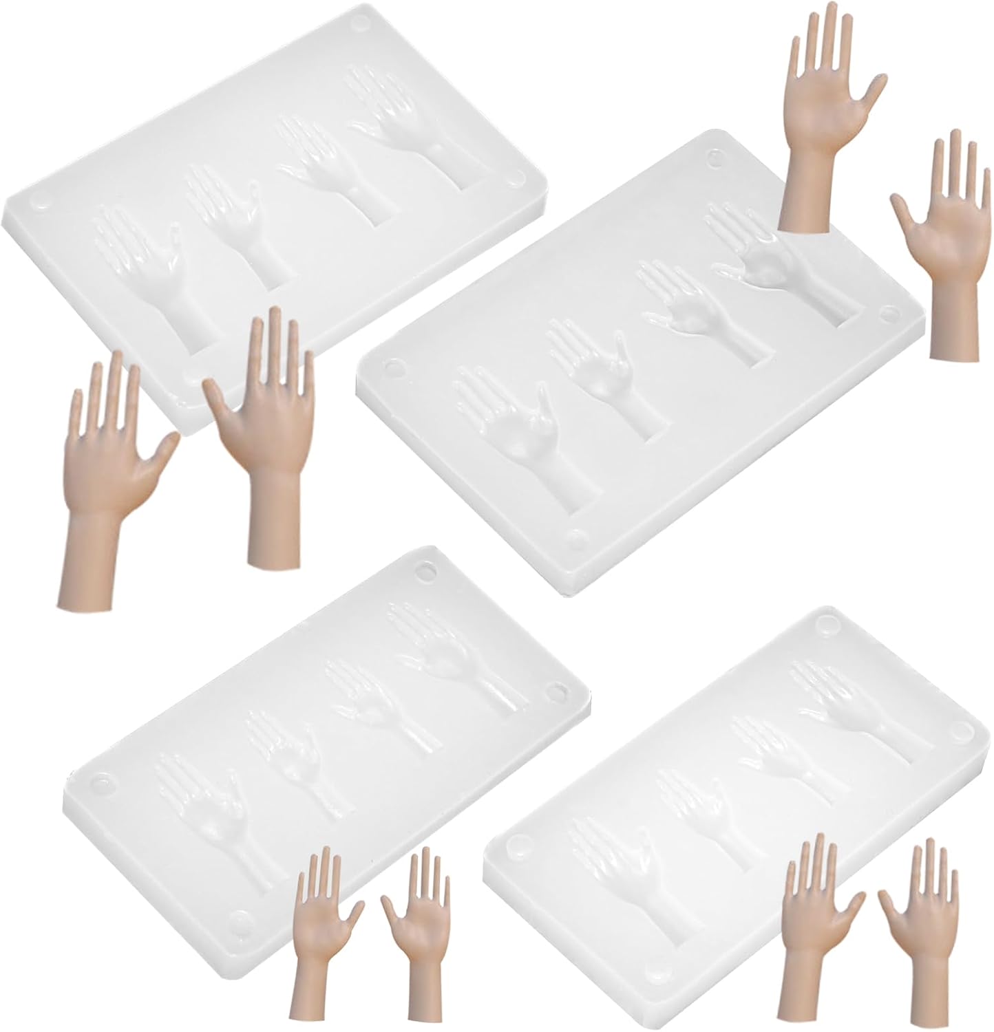 Ultra Light Clay Doll Hand Mold,3D Silicone DIY Hand Molds,Miniature Hand Polymer Clay Mold for Doll Making