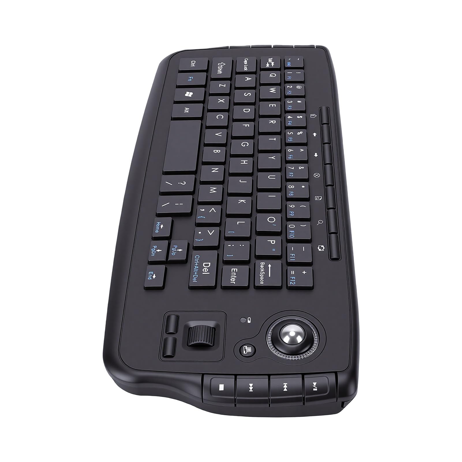 XUMIUZIY Miniklawiatura Bezprzewodowa 2,4 GHz z Trackballem, Plug & Play do Komputera PC
