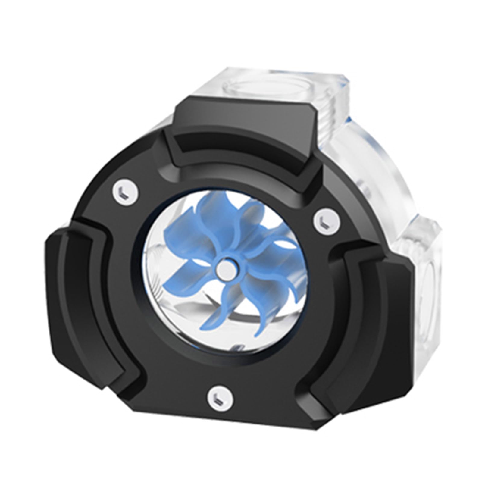 G1 / 4 Thread Water Cooling Flows Meter Three Port Layout Fluid Dynamic for Minimal Resistance Realtime Cooling Systems Monitor