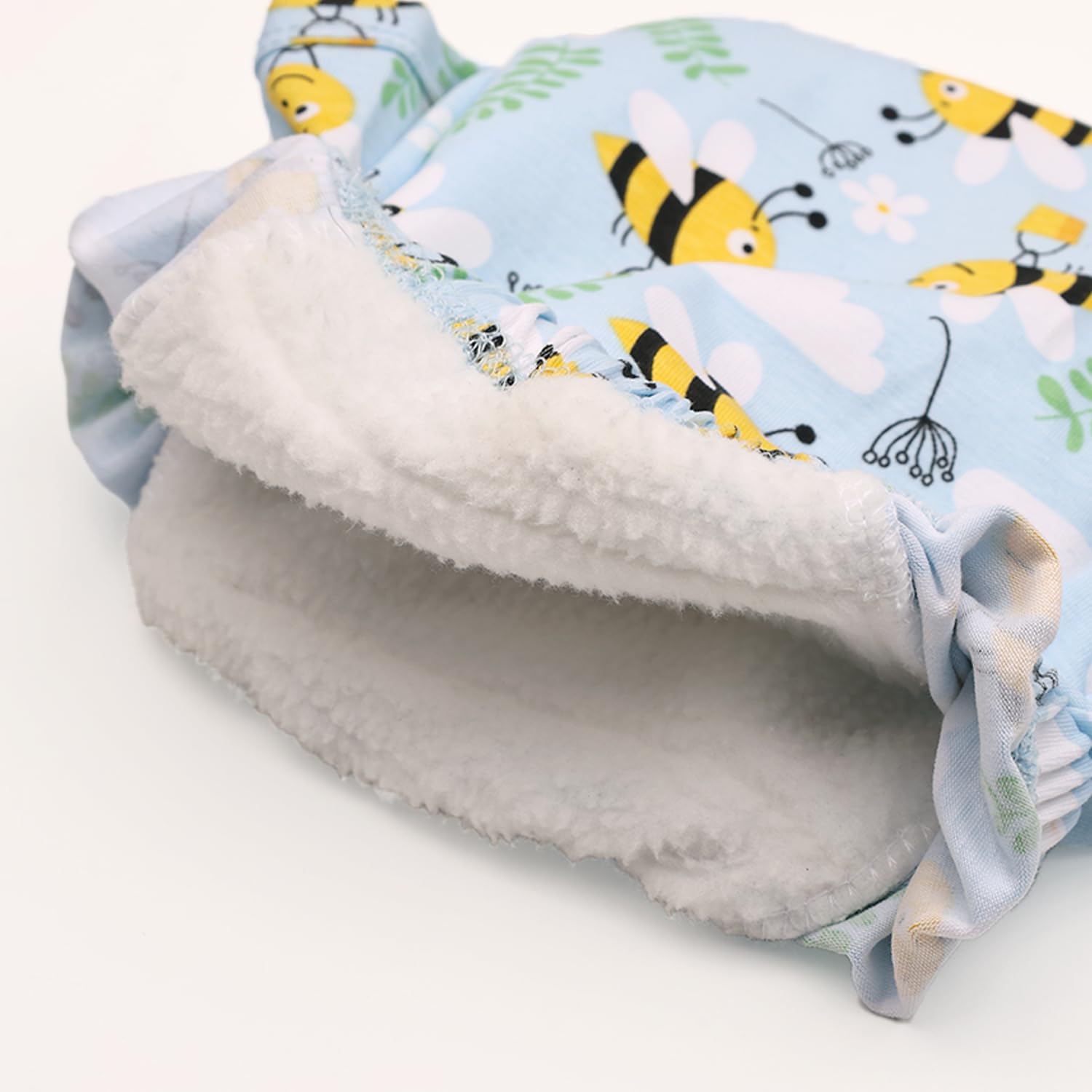 MOM'S HOME 100% Cotton Unisex Baby Padded Underwear | Bee & Fish | Pack of 2 (2-3 Years)