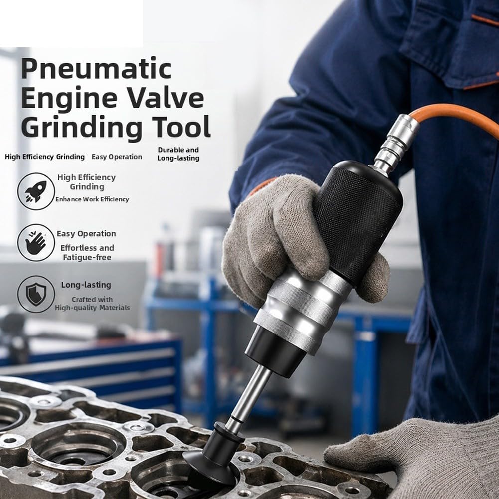 Rectificadora de válvula de motor neumático con 4 tamaños de ventosa ajustables Material de acero al cromo vanadio Sistema de aire de precisión Ligero 250x150mm Interfaz de cambio rápido
