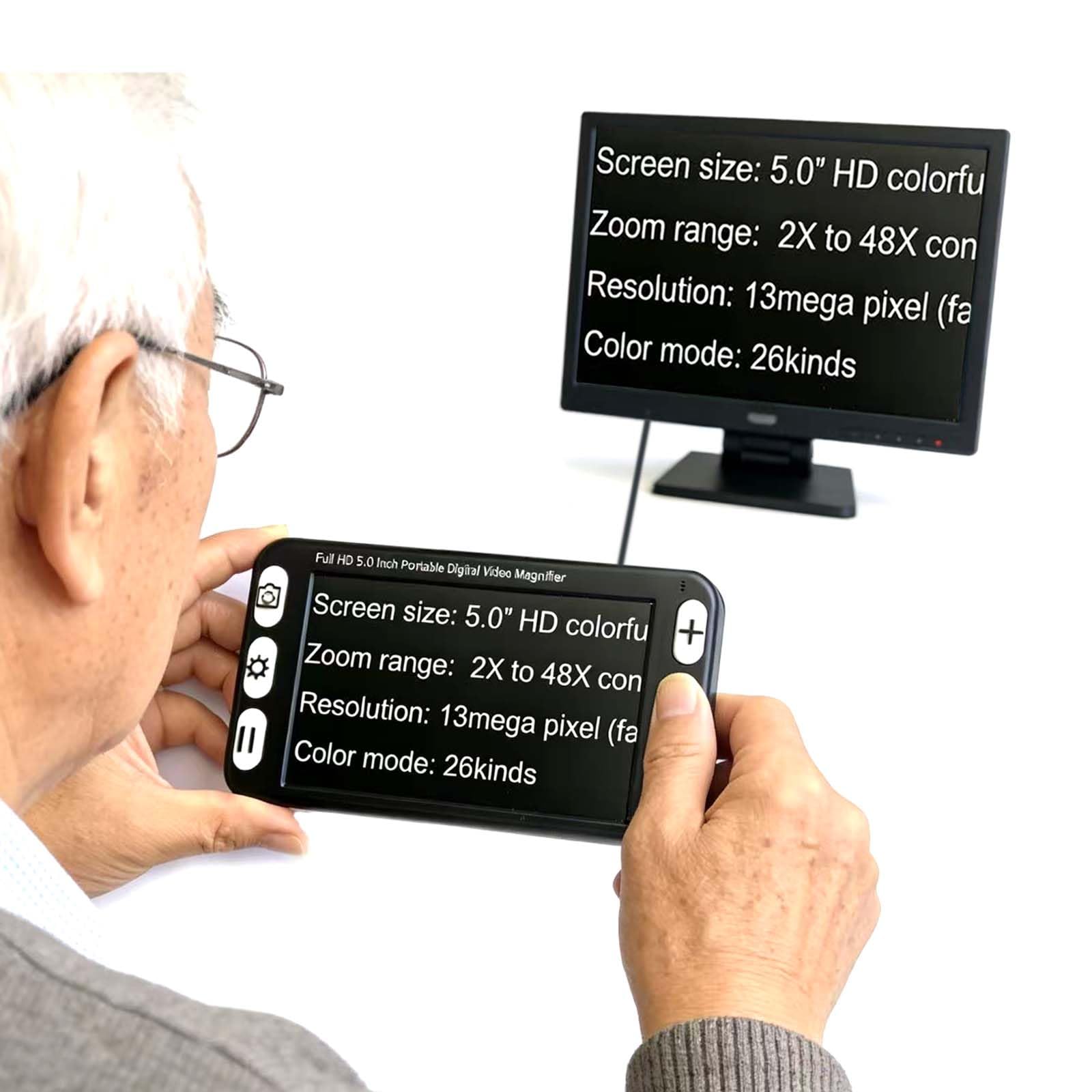 Loupe numérique pour malvoyants avec aide à la lecture électronique zoom 48x