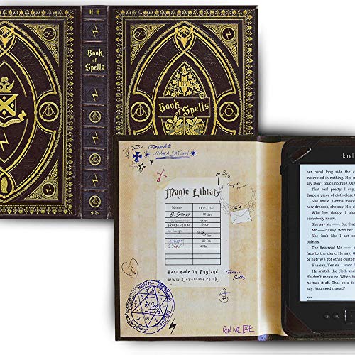 Kindle Paperwhite and Kindle eReader Case with Harry Potter Themed Book of Spells Cover (Compatible with New Paperwhite 2018) (New Hufflepuff Black)