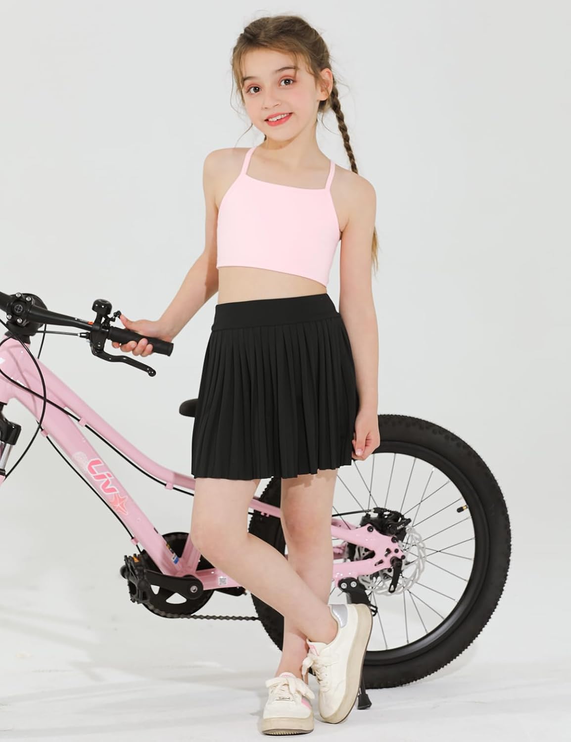 Girls Sports Bra Spaghetti Strap Y Back Training Bras for Teens Racerback Yoga Comfort Crop Top - Image 4