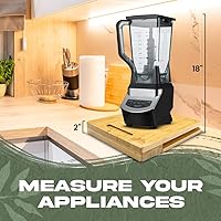 Vista 5 de Bamboo Appliance Slider - Wooden Tray for Kitchen Appliances, Coffee Station and Kitchen Organization - Appliance Sliders for Kitchen Appliances