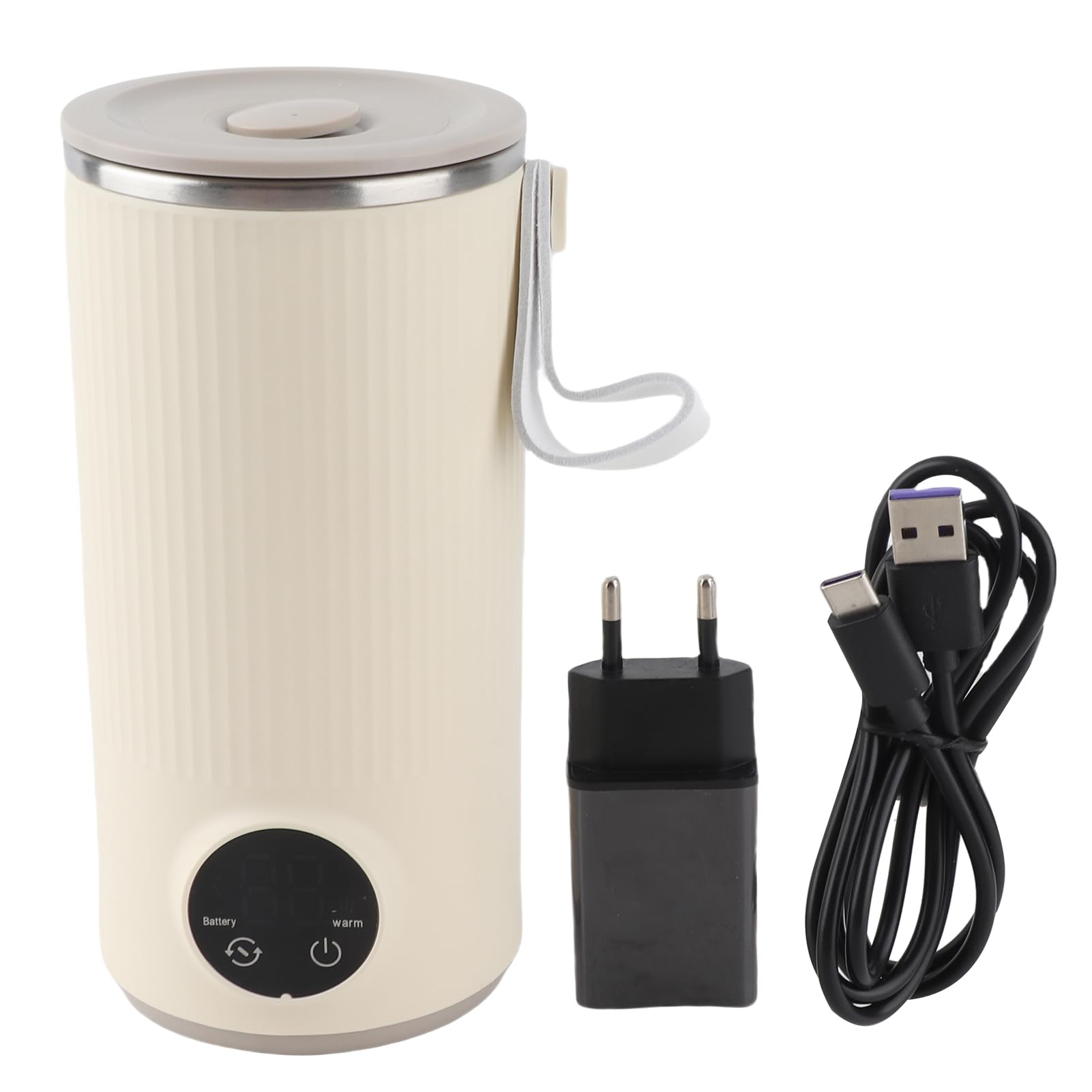 Bollitore Portatile Wireless, tè da Viaggio e Bollitore di caffè, Batteria da 6000 MAh, 4 Controllori di Temperatura per Latte (Spina europea)