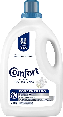 Amaciante de Roupa Concentrado Lavanderia Profissional Comfort Perfect White Pro Galão 5l, Comfort