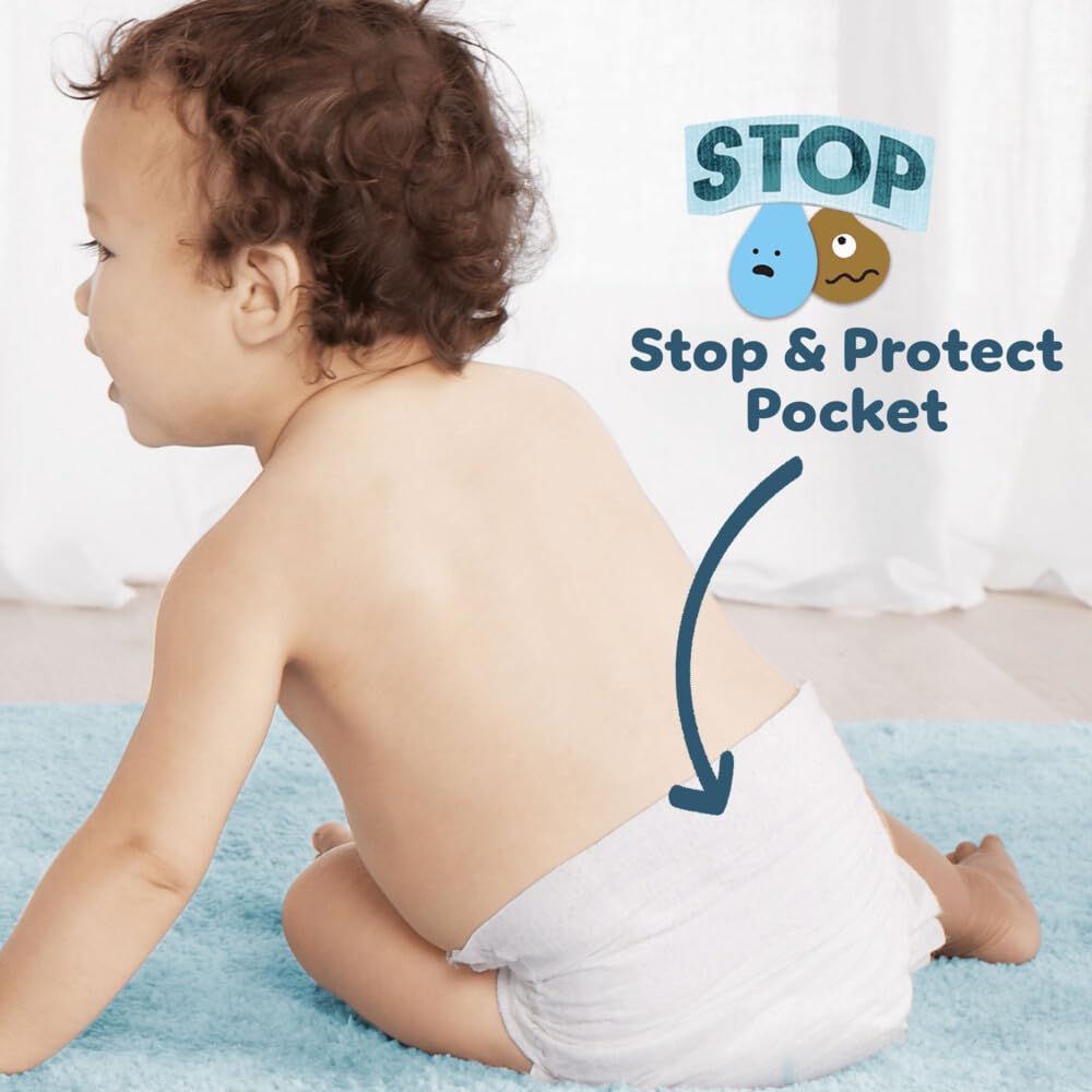 Pampers Pieluchy dla niemowląt rozmiar 7 (15+kg) Premium Protection, bardzo duże, miesięczne pudełko, najlepszy komfort i ochrona dla skóry wrażliwej, 128 sztuk