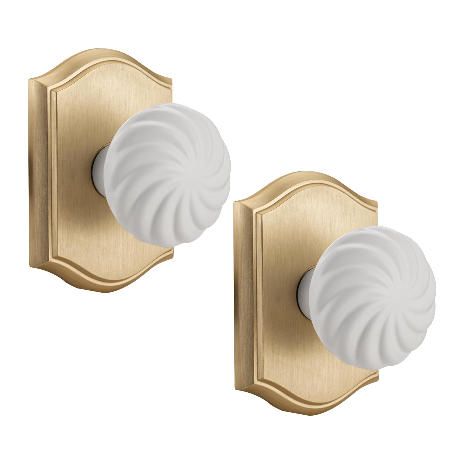 Black & Gold Door Knobs - Privacy for Bath & Bedroom -10