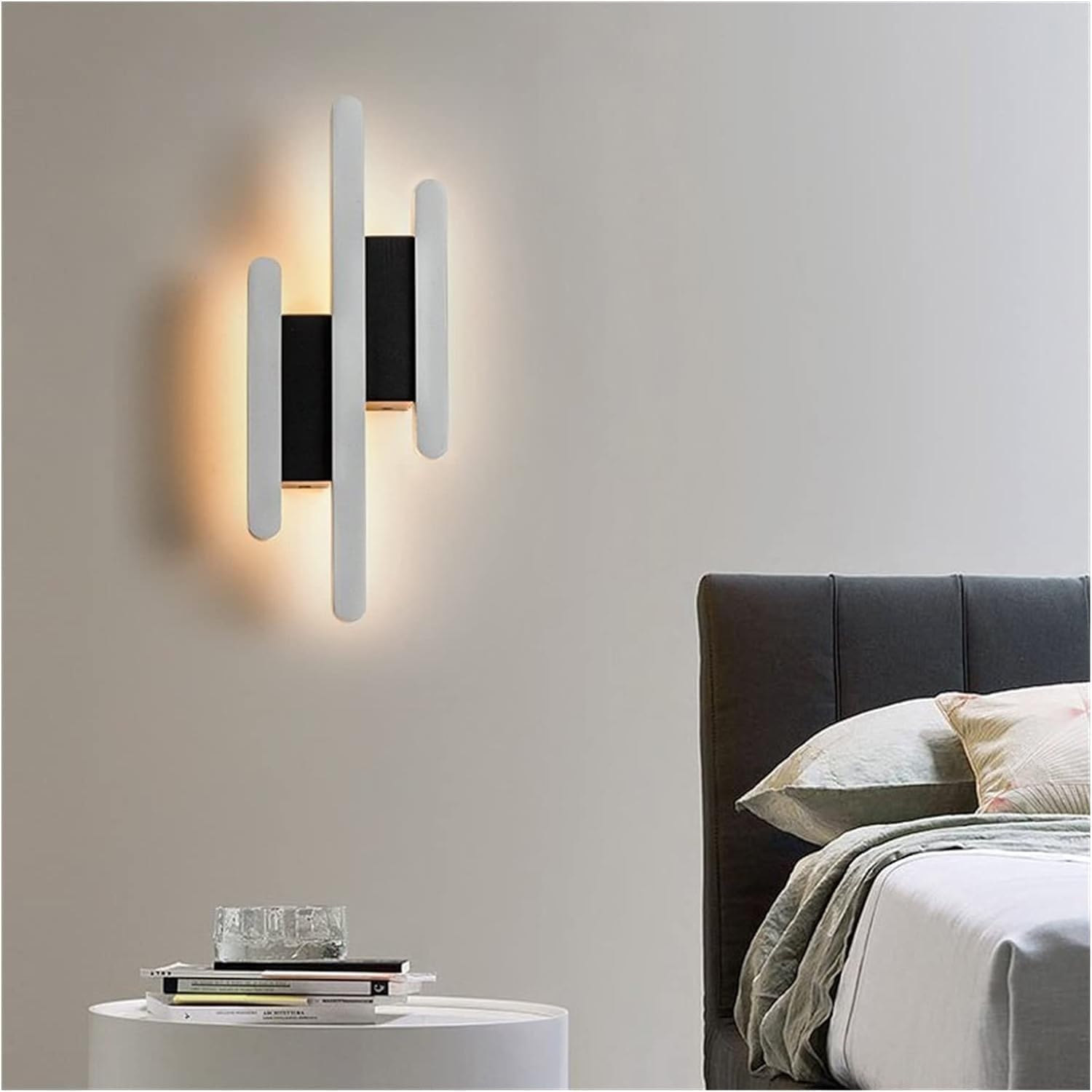 XANAYXWJ Lampada Lampade da Parete Soggiorno Studio Camera da Letto Comodino Camera da Letto Corridoio Corridoio Tasti di Pianoforte Luci Bianche Nere Illuminazione per Interni, Lampadario Luce