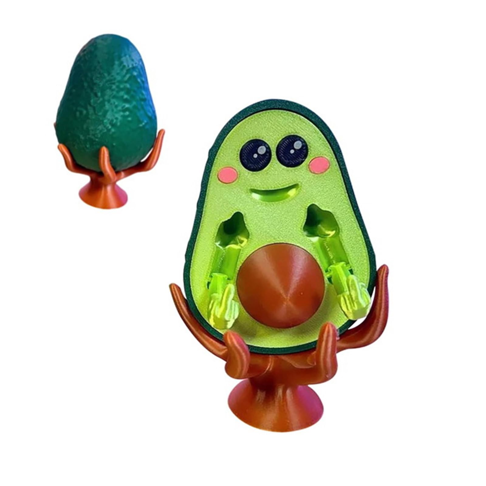 Tiuyii 3D Printed Avocado Statue with Stand - Avocado Giving You The Middle Finger - Bad Avocado Desktop Decor Funny Gift for Housewarming Thanksgiving Christmas