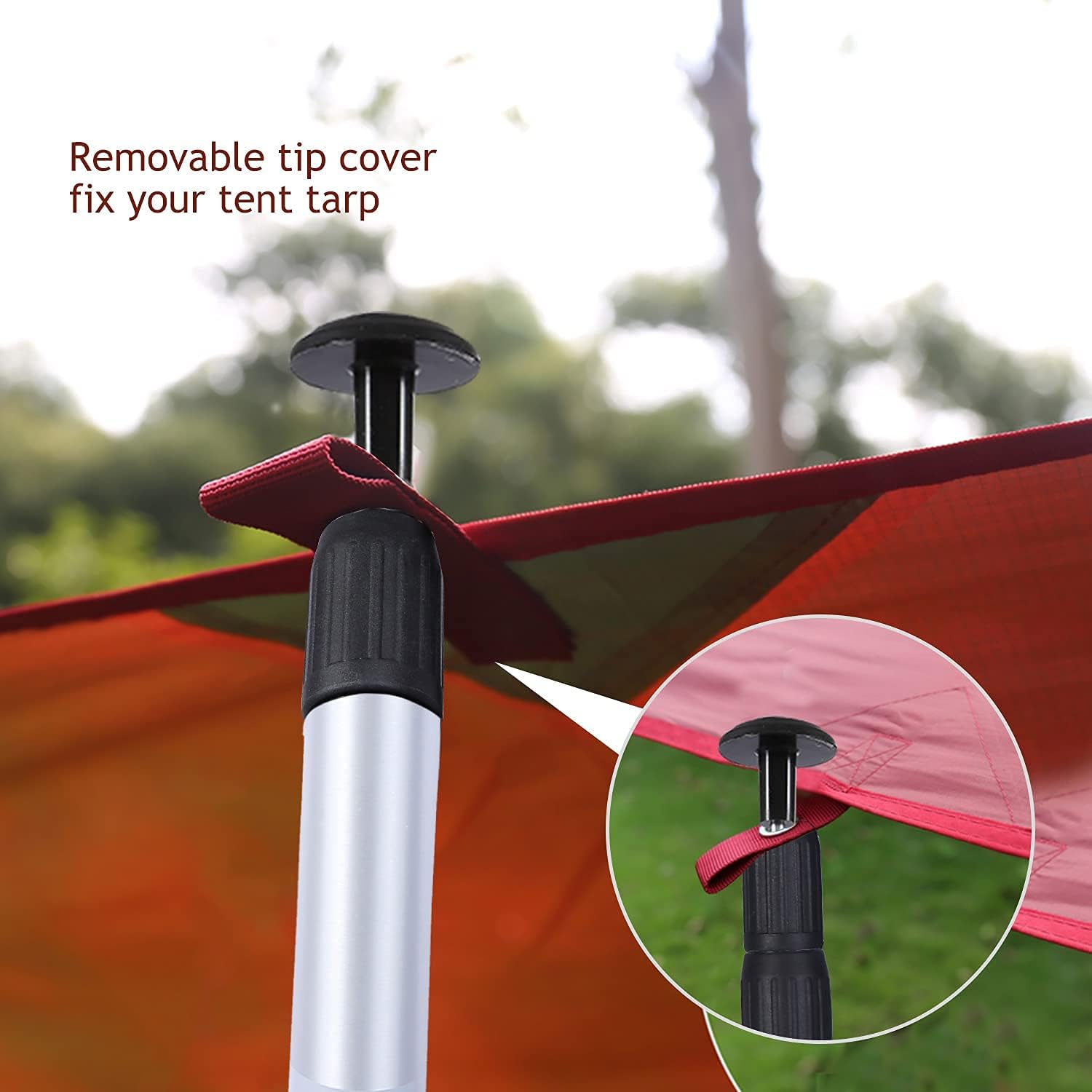 REDCAMP Aluminum Adjustable Camping Tarp Poles, Set of 2, 90" Telescoping Lightweight Tent Poles for Shelter, Hammock Rain Fly, Awning : Sports & Outdoors