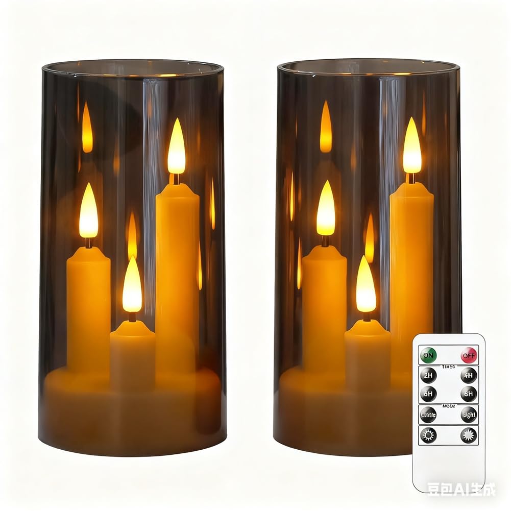 UDSKNV[KSL Flameless LED Taper Candles Flameless Candles with Remote Candles Battery Operated