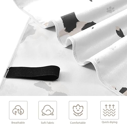 Miniatura 3 de Border Collie - Toalla de playa de microfibra de secado rápido, toalla de viaje de gran tamaño a prueba de arena, para mujeres, niños, niñas, niños,