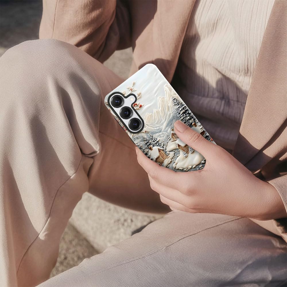 DAIZAG Case for Samsung Galaxy S25,Military-Grade Protection Cover,Snowy Winter Landscape Christmas（Glossy） - Image 7