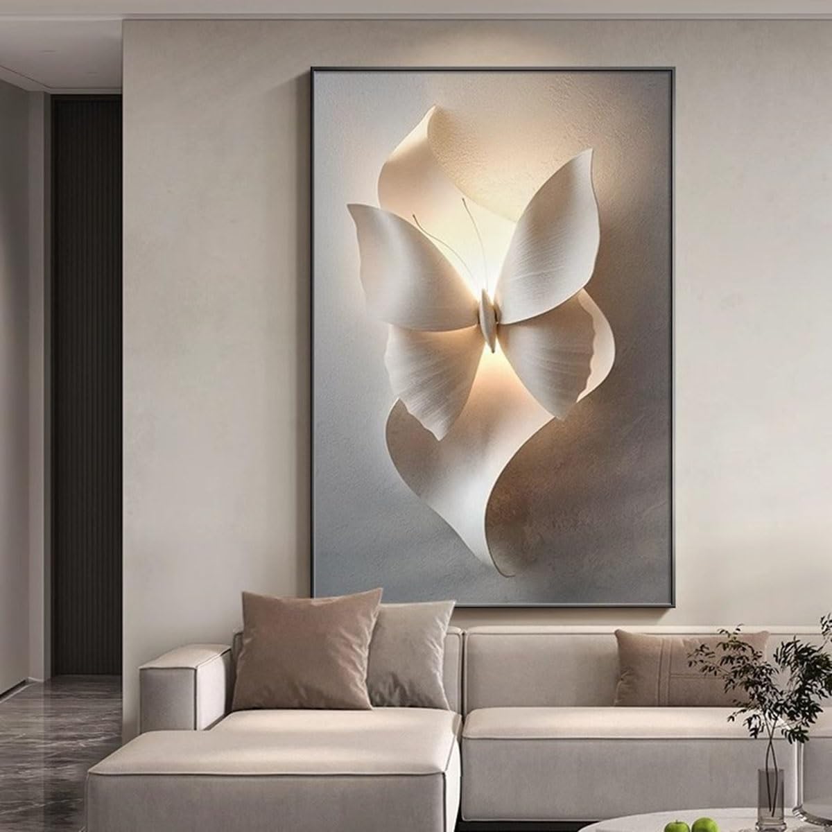 Grande décoration murale blanche pour habiller un grand mur vide