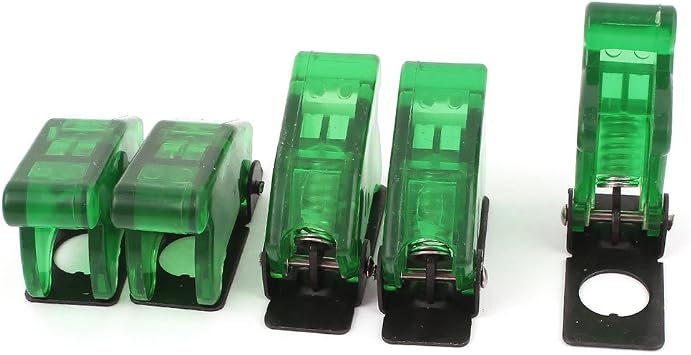5Pcs Green Waterproof Toggle Switch Cover Flip Safety Cap Guard 12mm