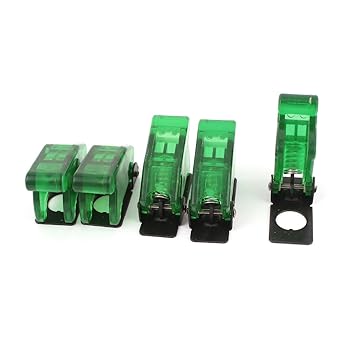 5Pcs Green Waterproof Toggle Switch Cover Flip Safety Cap Guard 12mm