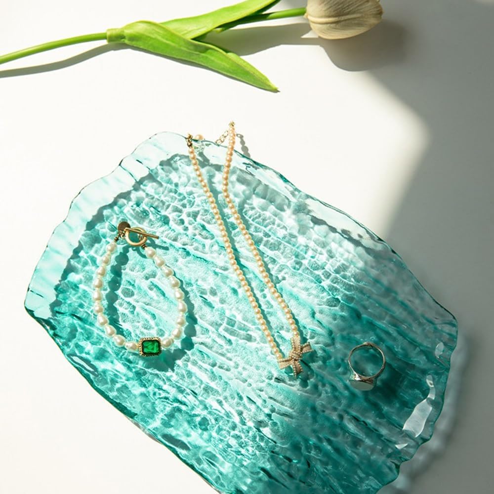 Armadi Tree Patterned Colored Glass Jewelry Rack Tray Ring | Earring Bracelet Display