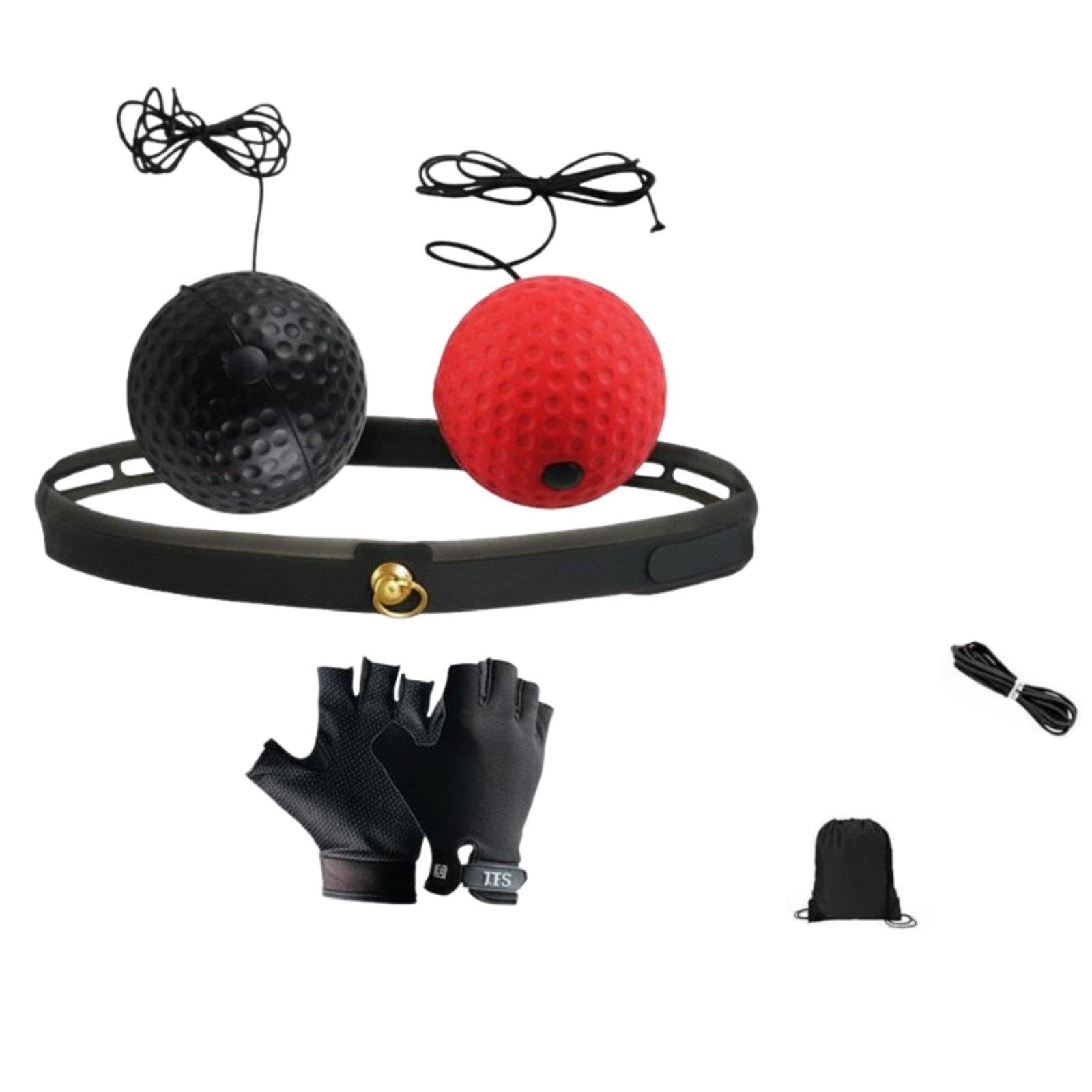 Boxing Reaction Ball Improves Reaction & Speed Head-Mounted Return Ball All Skill Levels Fitness Equipment for Fighters, Beginners, Workout, Home Gym Silicone Hb+2 Balls+g|Sporting Goods|-picture-26