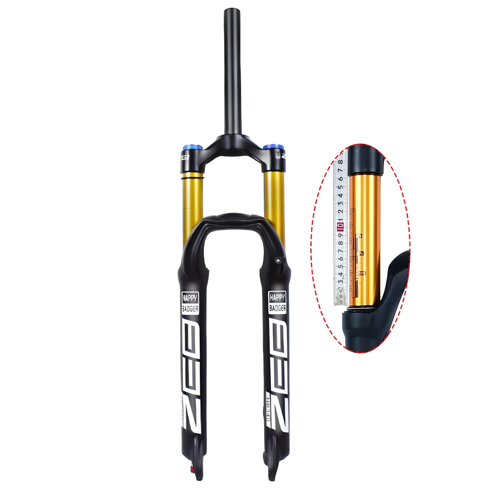 XGSUZNE Mountain Bike Fork 26/27.5/29 Inch 160mm Travel Bicycle Front Forks 34mm Inner Tubo Air Suspension For AM, XC, MTB, Downhill Cycling - Black