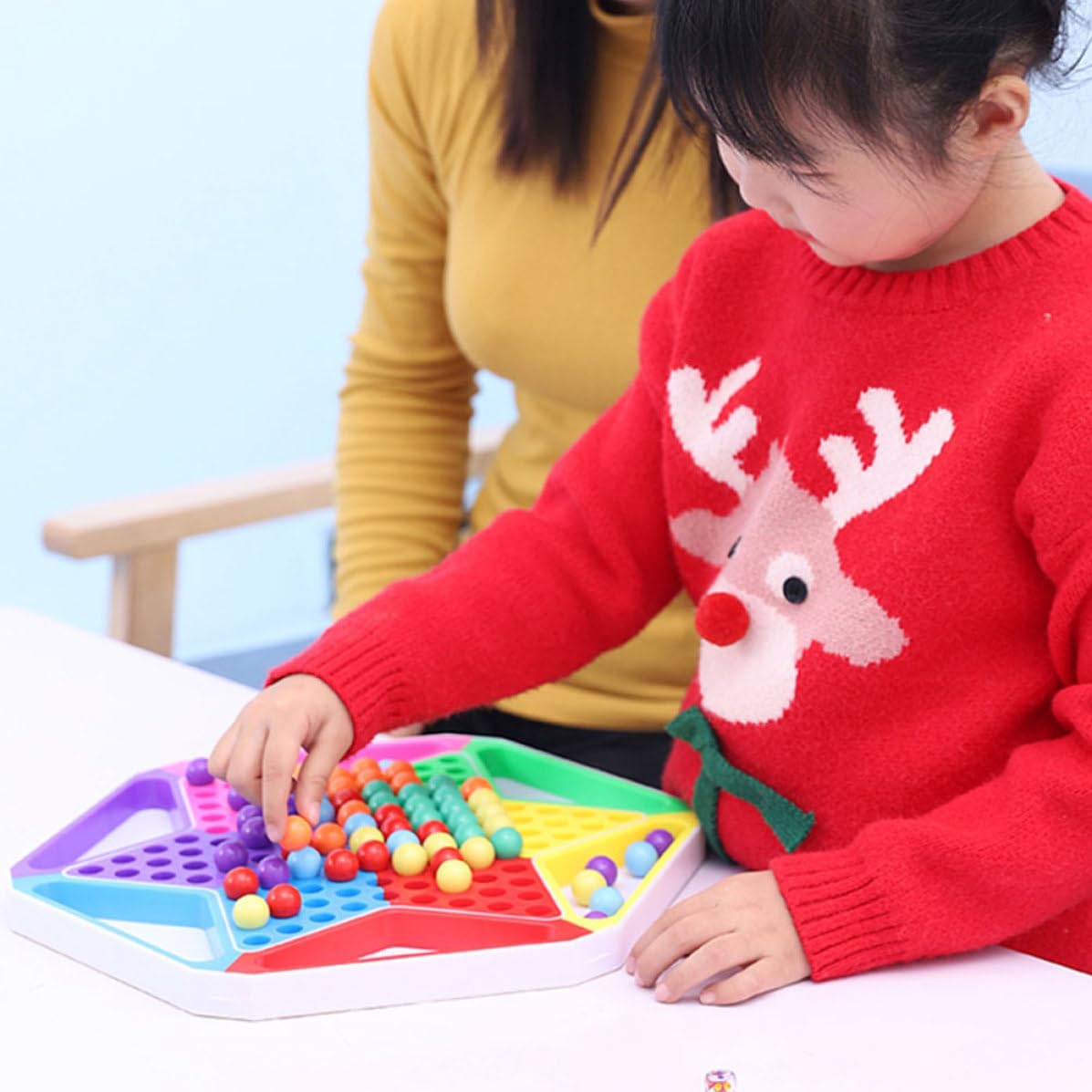 Juego de Ajedrez Volador de Plástico, Damas Hexagonales Educativas