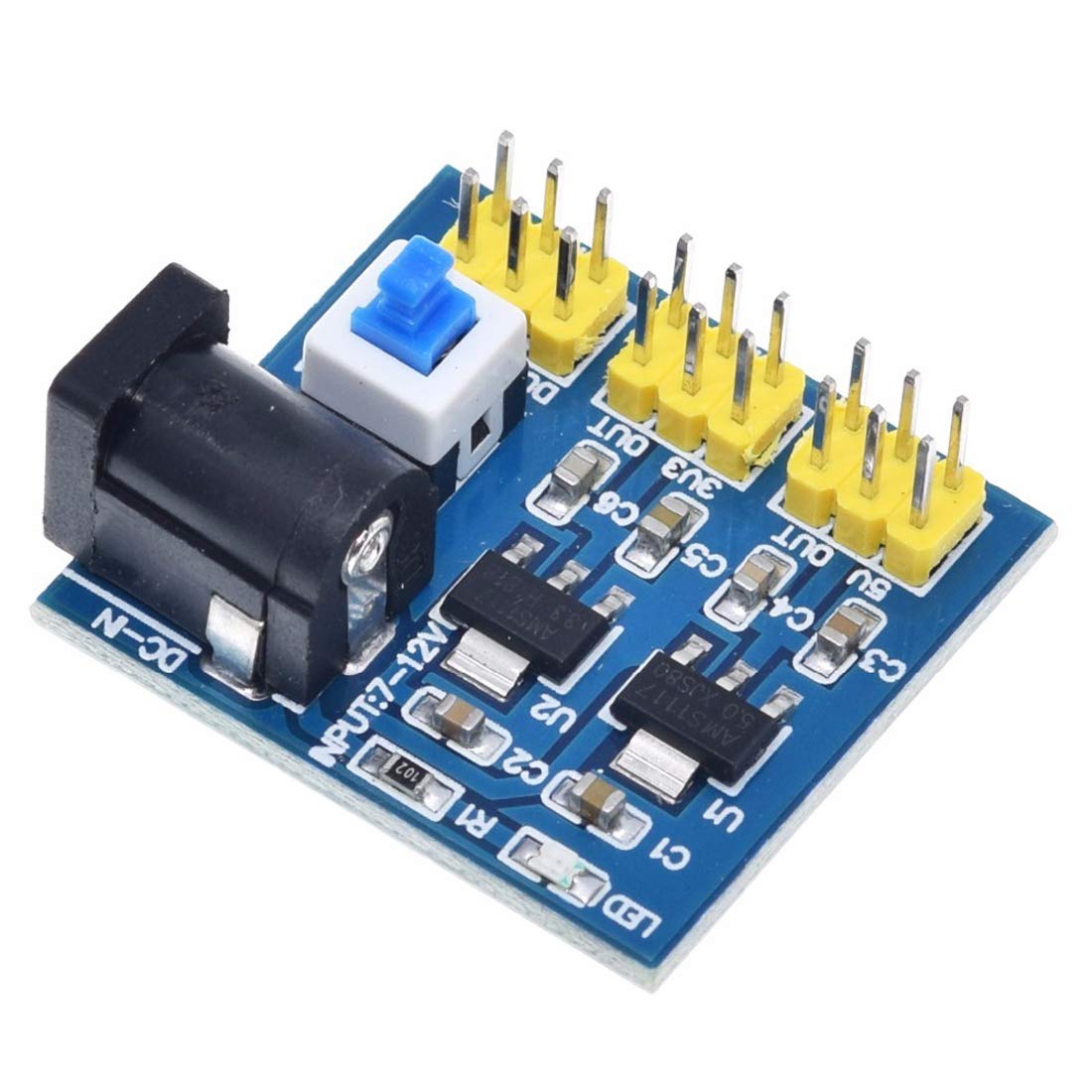 Hailege 5 sztuk DC-DC 12V do 3,3 V 5V Moduł zasilania Arduino 3,3 V 5 V 12V Wiele konwersji napięcia wyjściowego dla Arduino