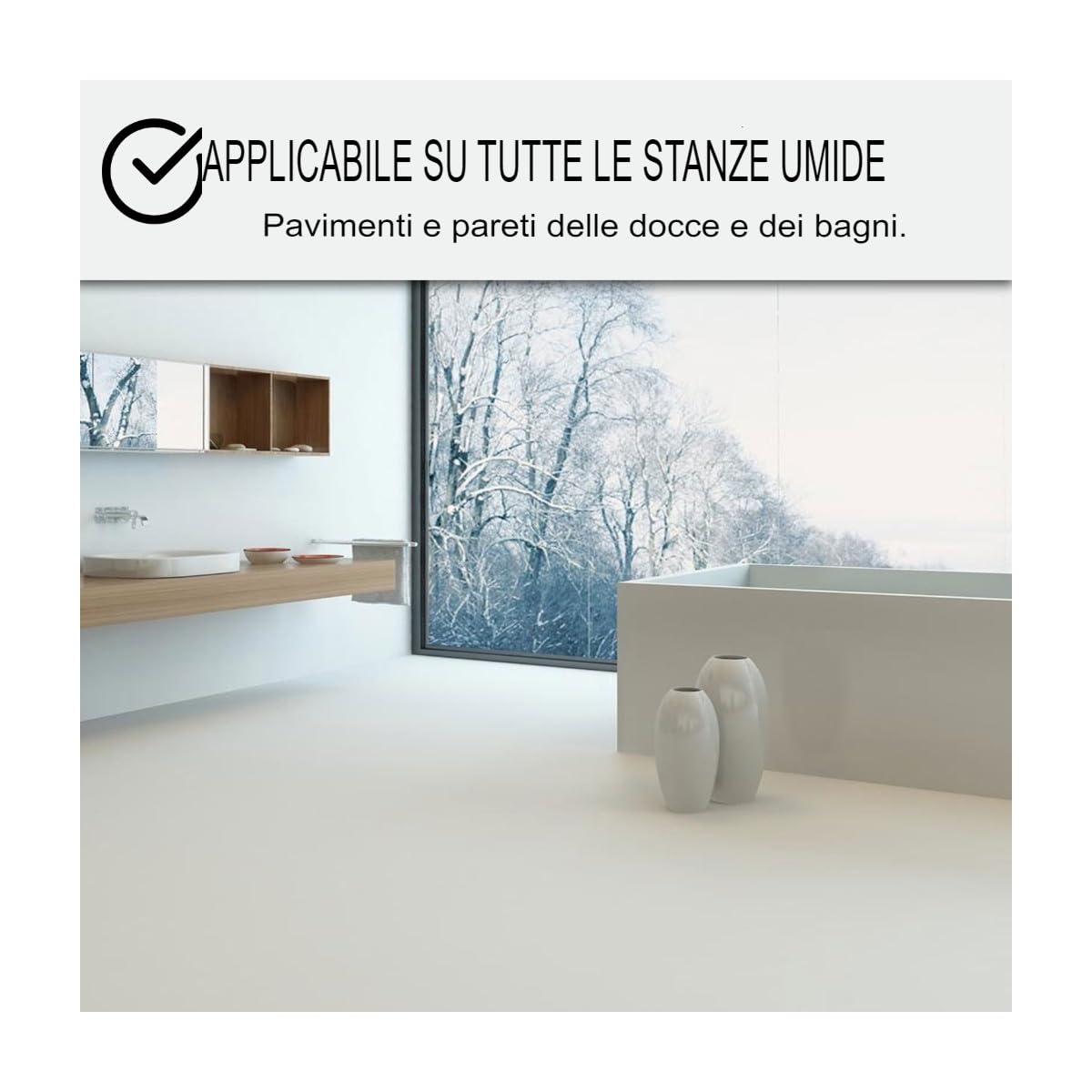 Cemento Cerato Bagno e Doccia 2 m² (in 2 strati) Verde Chiaro Marang | Kit Completo Impermeabile per Pavimenti e Pareti Doccia, Superficie Liscia senza Fughe, 40 Colori - Arcane Industries