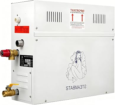 Stainless Steel Steam Shower Generator, Household Sauna Steam Generator Machine, Digital Controller with Adjustable Temp 95131F & Timer, for Wet/Dry Steam Room 110v-3kw