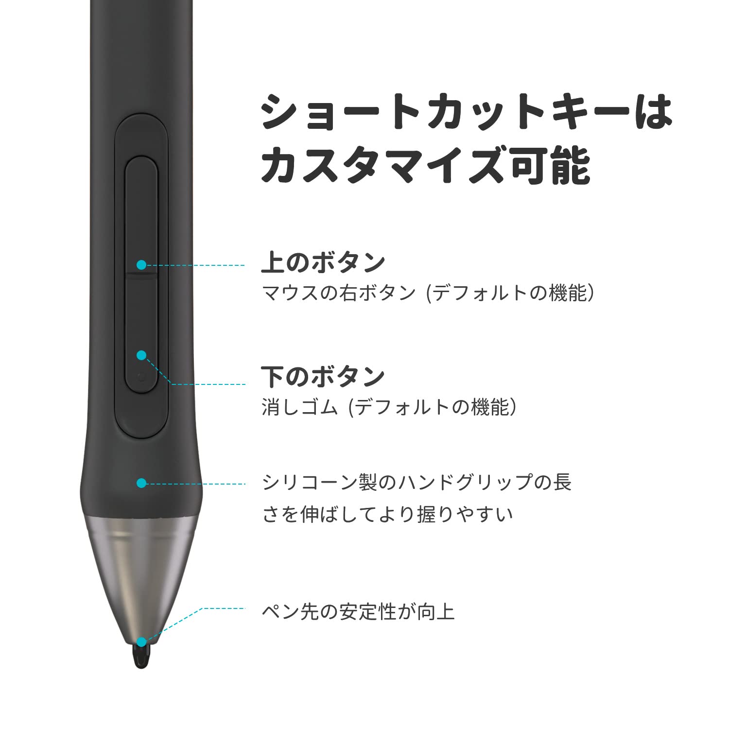 Amazon.co.jp: HUION Inspiroy 2 Pen Tab 6.3 x 3.9 Inch Full Upgrade
