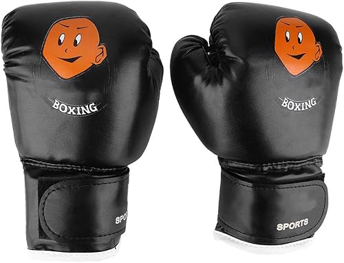 Miniatura 5 de Guantes de Muay Thai para niños acolchados ajustables Kickboxing para 3-12 años de edad, material de PU