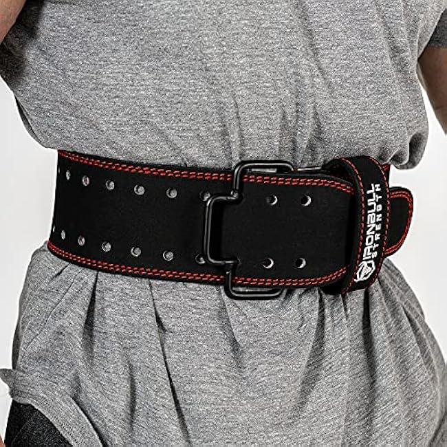 Quick Release Weightlifting Belt PRO - 7mm Fast Lever Lifting Belt - 4-inch Wide Suede Leather Back Support - For Powerlifting, Weight Training, Gym and Fitness