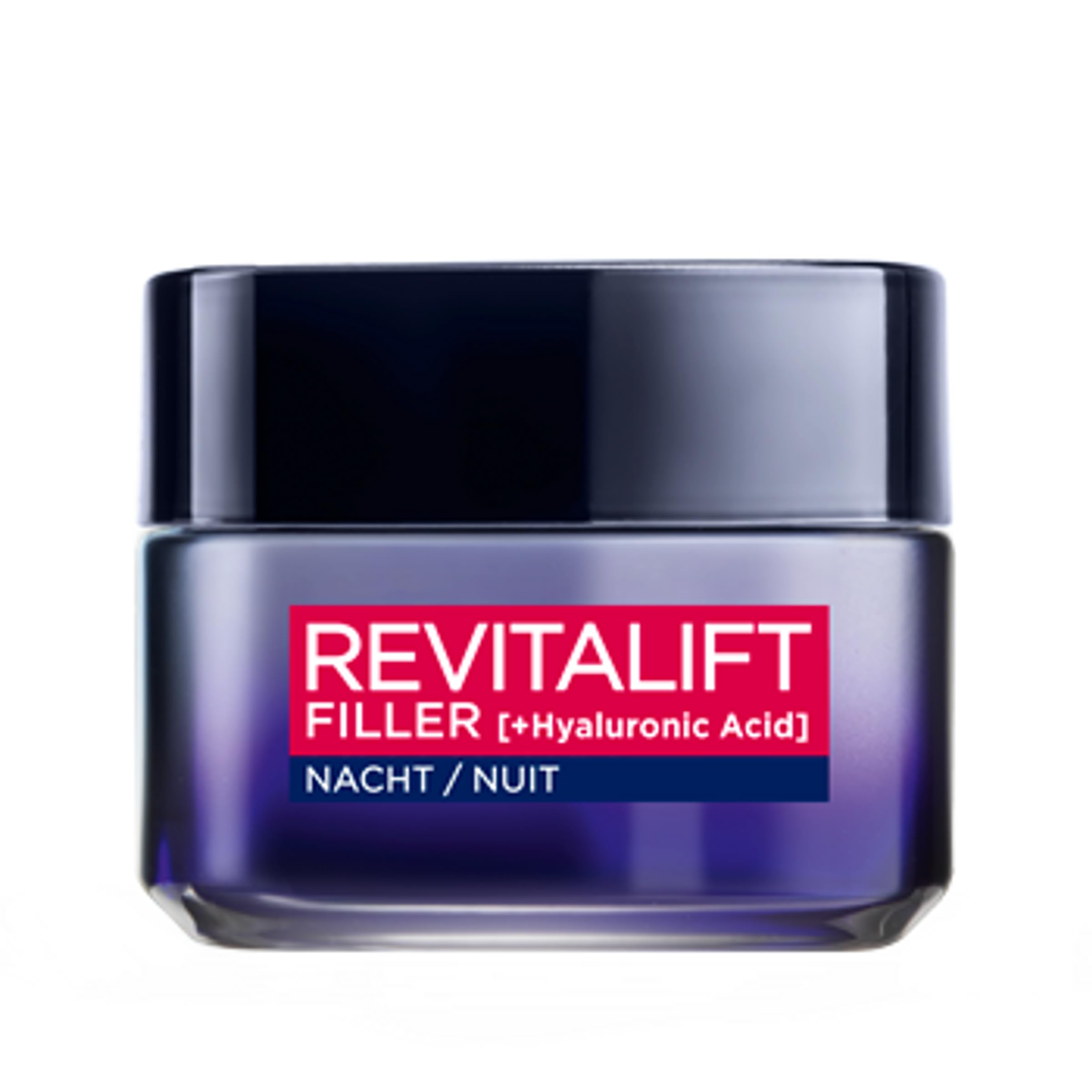 L’Oréal Paris Revitalift Filler Hyaluronzuur Nachtcrème Anti-veroudering - 50ml - Geschikt voor alle huidtypes, voor vrouwen vanaf 35 jaar - Vult zichtbaar rimpels en slaaplijntjes
