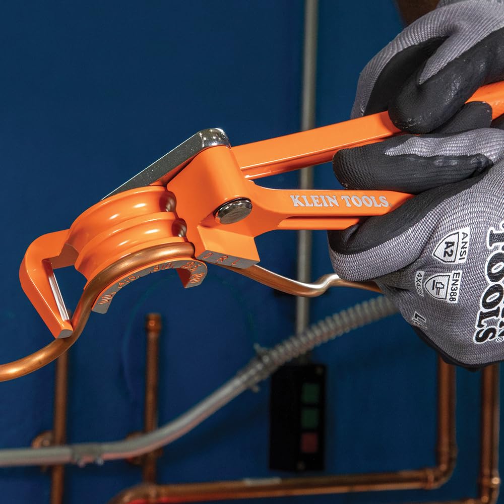 Klein Tools Cintreuse de tubes 3 en 1 51006 de 1/4, 5/16 et 3/8" OD, coude en cuivre souple, aluminium, paroi mince en acier jusqu'à 180 degrés