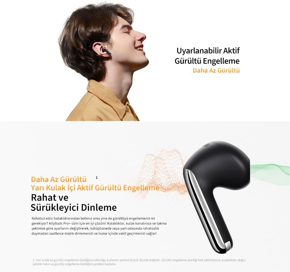 QCY HT10 Ailybuds Pro Plus earbuds inside their charging case