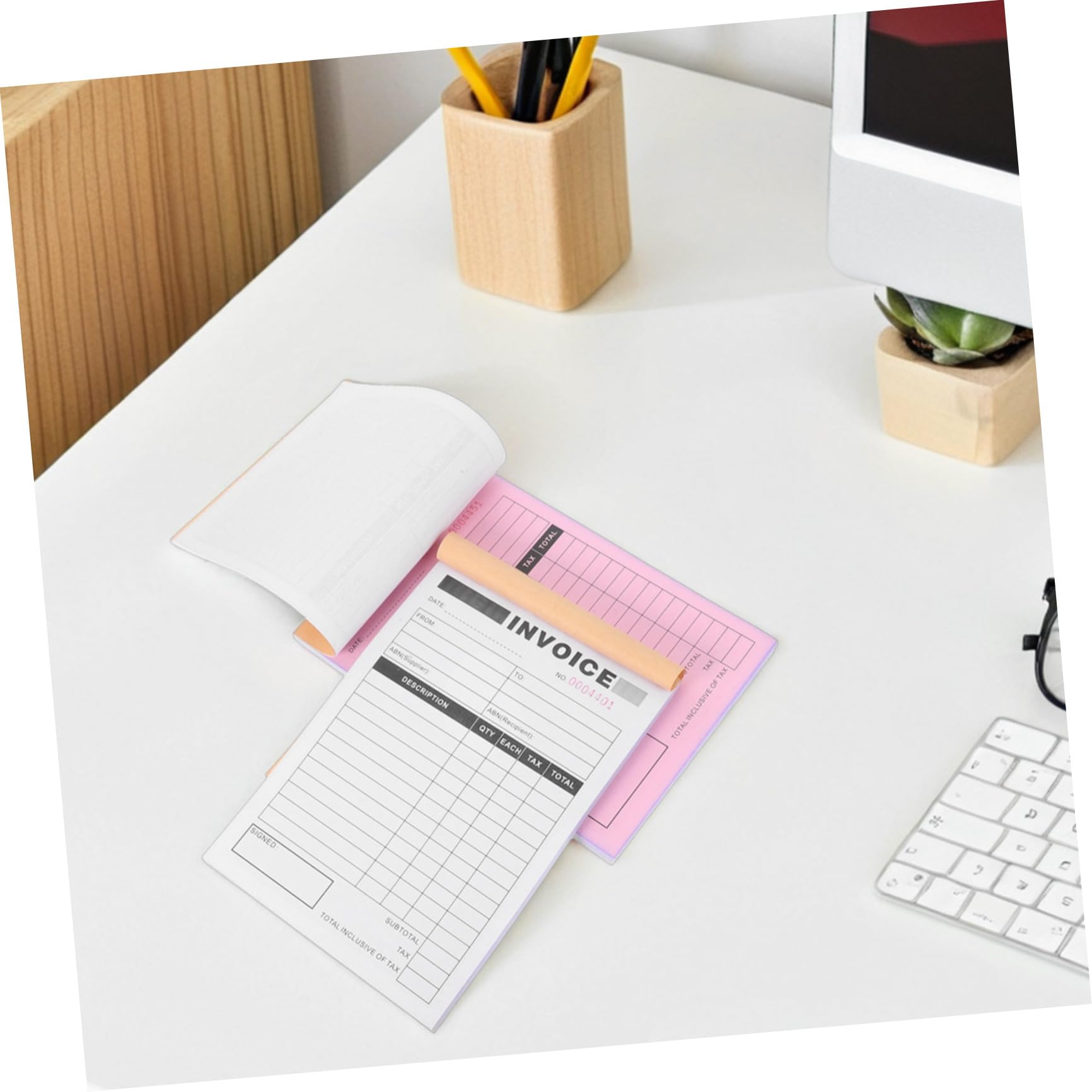 Carnet de Commande 5 Pièces en Papier, Double Feuillet, avec Board