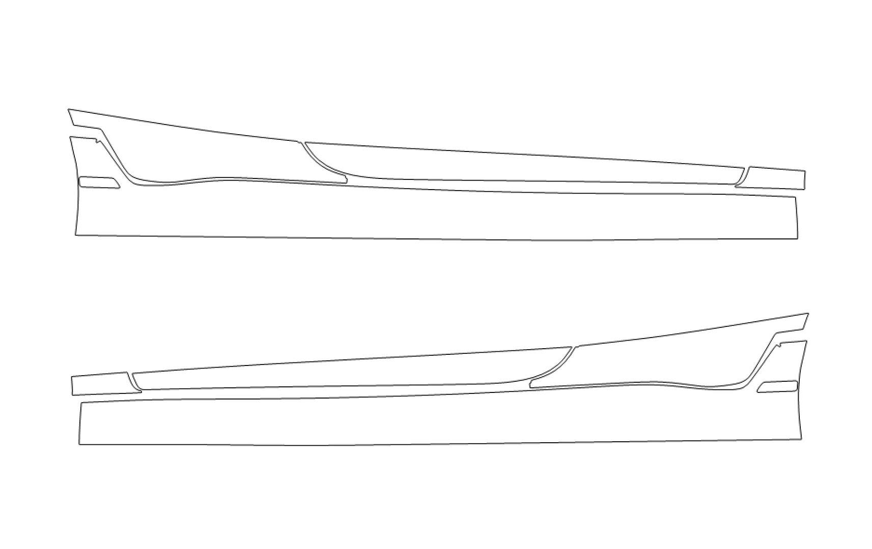 TRUE LINE Automotive Precut Door Rocker Guard Glossy Black Vinyl Film Kit for Hyundai Veloster Turbo Turbo R-Spec 2019 2020