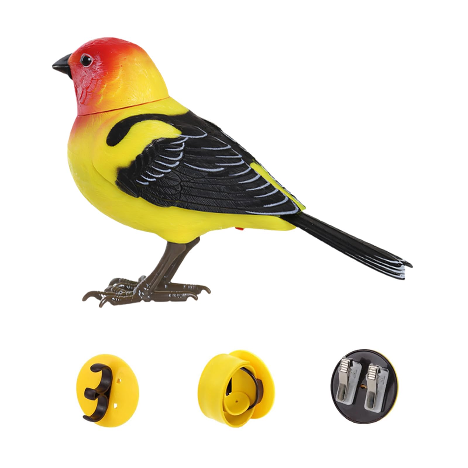 Shntig Activated Chirping Bird Decor Creative Present Option for Kids Celebration and Home Display Bird Figurine with Motion