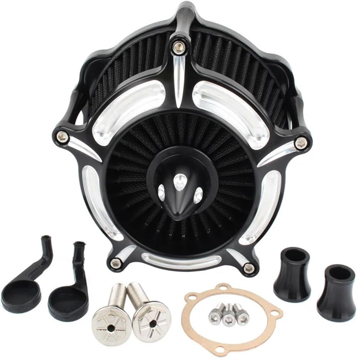 Air Filters Black Turbine Motorcycle Air Cleaner Intake Filter(E)