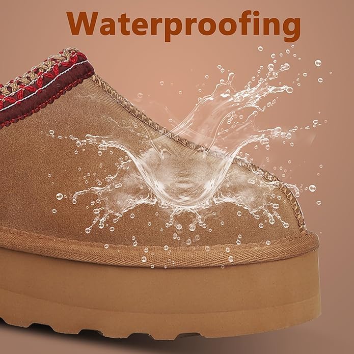 Women's Slippers Platform Mini Boots Short Ankle Boot Fur Fleece Lined Sneakers House slippers Anti-Slip Boot For Outdoor - Image 5