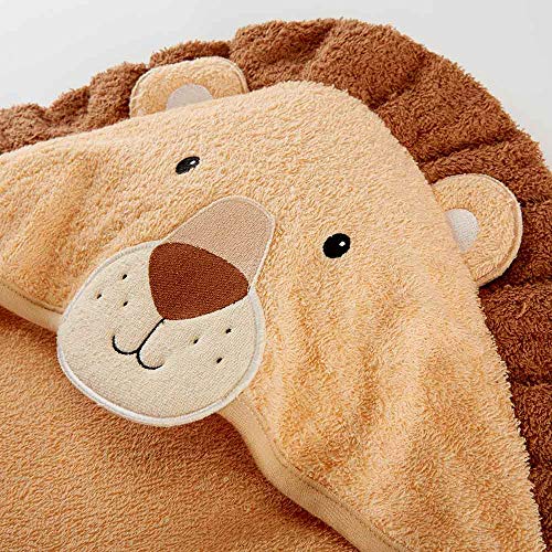 Image of Baby Aspen Lion Hooded Towel, tan /Brown /Cream