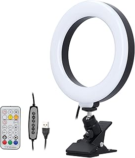 Video Conference Lighting Kit,2800k 7200k Dimmable Led Ring Lights Clip on Laptop Monitor for Remote Working Zoom Calls Self Broadcasting Live Streaming Video TikTok
