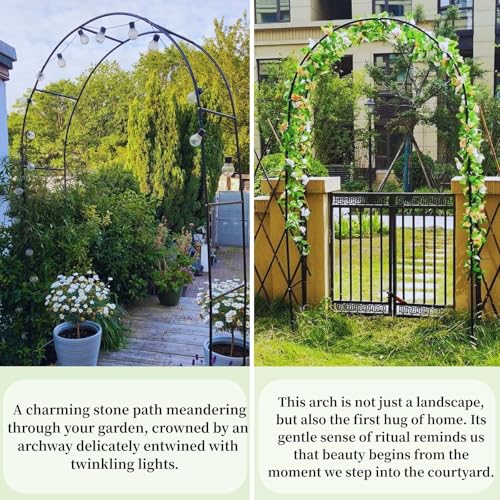 Arche de jardin en métal structure acier pour plante grimpante et rosier