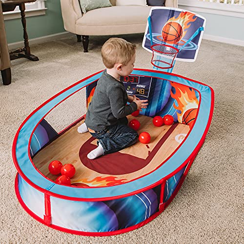 image for Sunny Days Entertainment Large Basketball Sport Pop Up Ball Tent with 