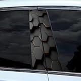 Car B Pillar Stickers Decal - 2PCS Vinyl Waterproof Scratch Cover Door Trim DIY Auto Decoration &lpar;Black&rpar;
